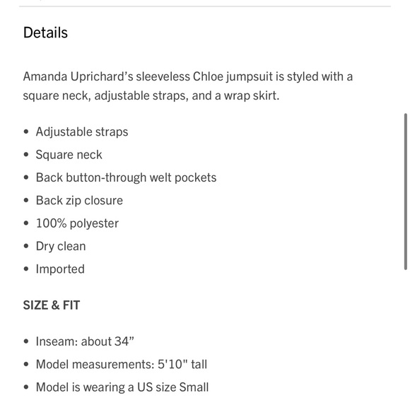 NAVY Amanda Uprichard’s sleeveless Chloe Jumpsuit - Picture 2 of 6